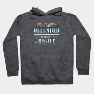 Offended? That doesn't make you right. Hoodie